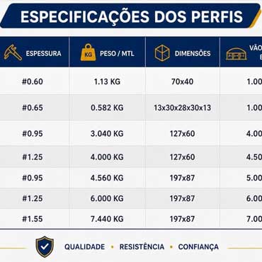 Perfil Galvanizado para Telhado em Atibaia e Região 